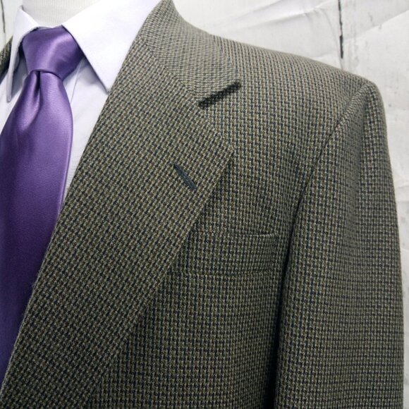 City Casuals By Haggar 40R 2 Button Multicolor Houndstooth Blazer Sport Coat - Picture 2 of 10